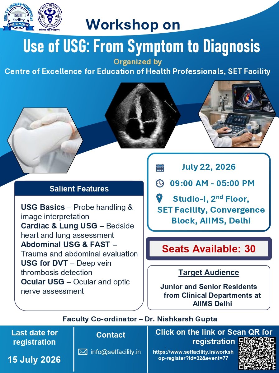 Workshop onUse of USG: From Symptom to Diagnosis